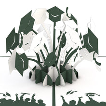 Load image into Gallery viewer, Graduation Hats Green and White