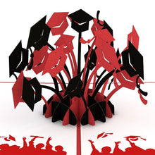 Load image into Gallery viewer, Graduation Hats Red and Black
